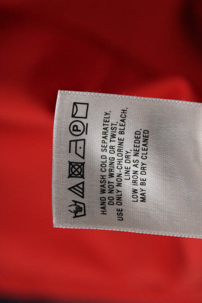 Leifsdottir Womens Sleeveless V-Neck Zippered Mini Dress Orange Size 6