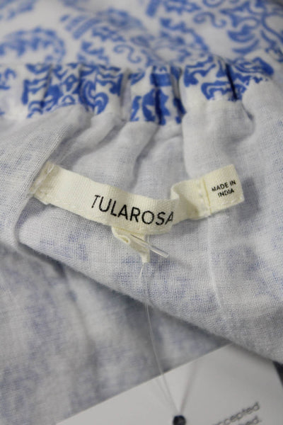 Tularosa Womens Geometric Sleeveless Square Neck Mini Dress Blue Size S