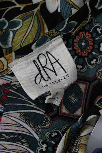 dRA  Los Angeles Womens Cotton Floral Print Long Sleeve Blouse Black Size S