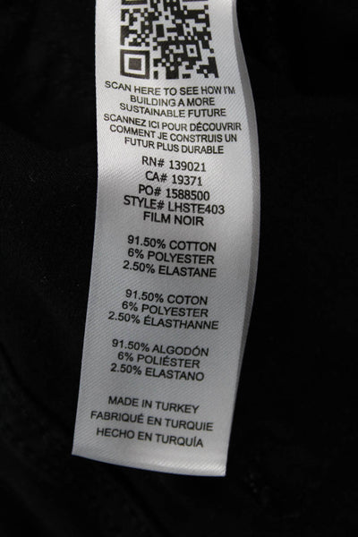 Claudia Schiffer Womens Cotton High Rise Buttoned Straight Leg Jeans Black Size
