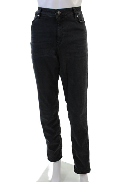 Bogner Womens Cotton Five Pocket Mid Rise Casual Skinny Jeans Black Size 32