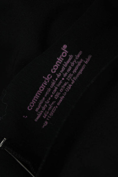 Commando Womens Knee Length Stretch Knit Pencil Skirt Black Size Large