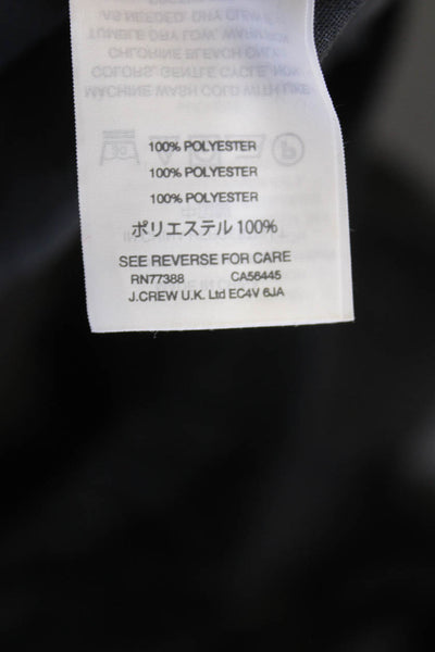 J Crew Womens Stretch Mid-Rise Pull-On Straight Pants Solid Black Size 8
