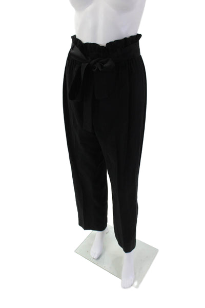 Point Sur Womens Stretch Pull-On Tied Straight Casual Pants Black Size 6