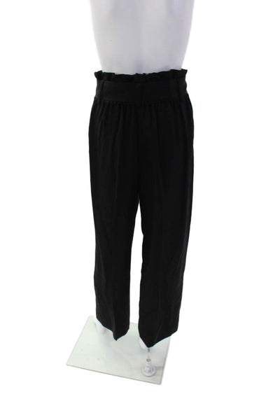 Point Sur Womens Stretch Pull-On Tied Straight Casual Pants Black Size 6