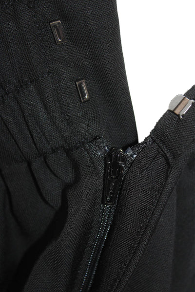 Point Sur Womens Stretch Pull-On Tied Straight Casual Pants Black Size 6