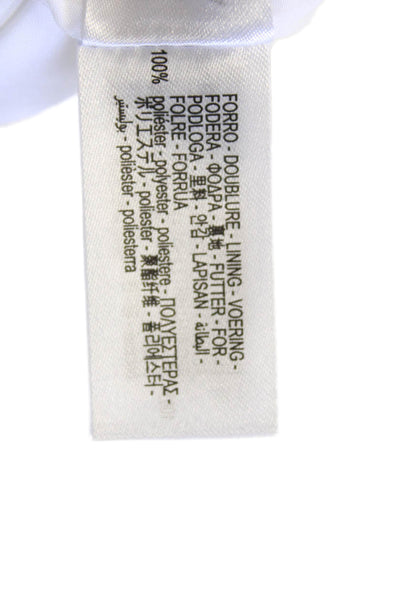 Zara Womens Elastic Waistband Midi A Line Skirt White Size Large