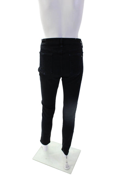 Rag & Bone Jean Womens Cotton Mid Rise Skinny Jeans Solid Black Size 30