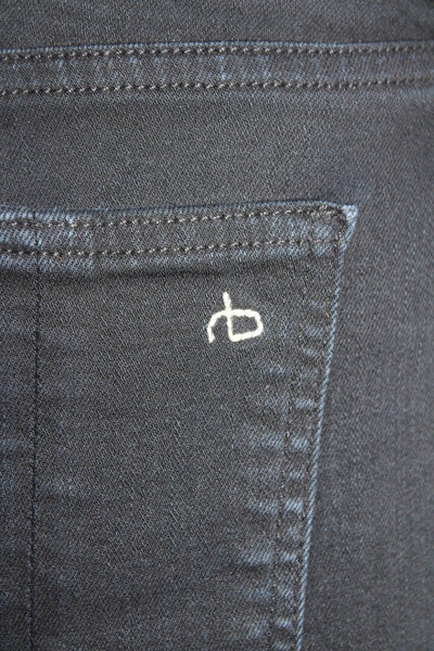 Rag & Bone Jean Womens Cotton Mid Rise Skinny Jeans Solid Black Size 30