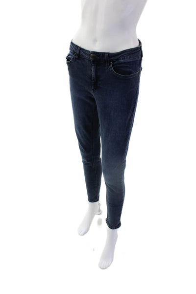 ACNE Studios Womens Cotton Five Pocket Mid Rise Skinny Jeans Blue Size 30