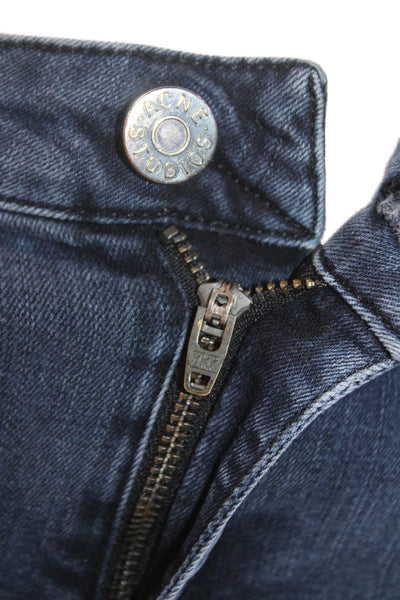 ACNE Studios Womens Cotton Five Pocket Mid Rise Skinny Jeans Blue Size 30