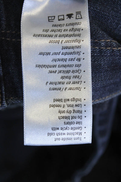Paige Womens Cotton Mid Rise Five Pocket Skinny Jeans Dark Blue Size 29