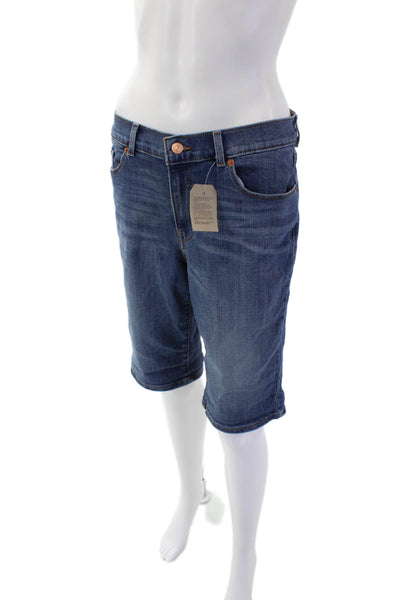 Levis Womens Cotton Five Pocket Classic Denim Bermuda Shorts Blue Size 29
