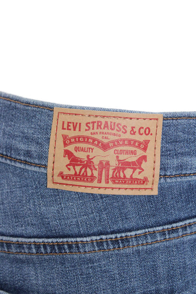 Levis Womens Cotton Five Pocket Classic Denim Bermuda Shorts Blue Size 29