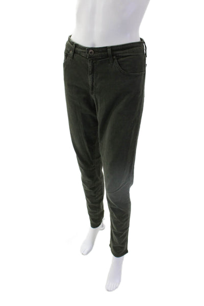 AG Adriano Goldschmied Womens Cotton The Prima Cigarette Leg Jeans Green Size 29