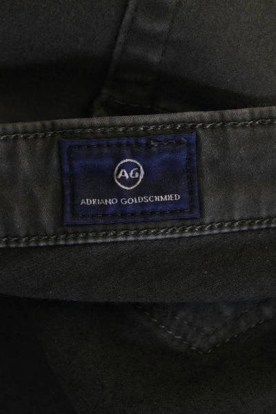 AG Adriano Goldschmied Womens Cotton The Prima Cigarette Leg Jeans Green Size 29