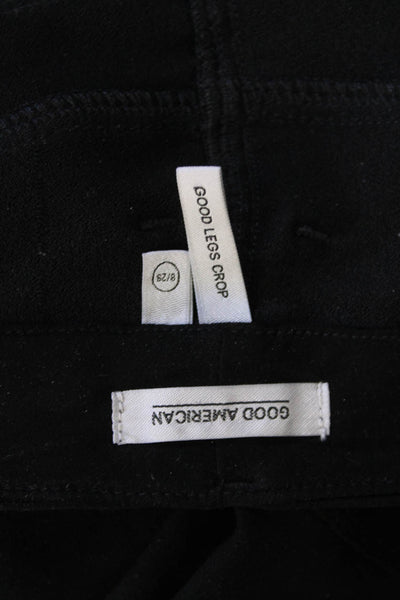 Good American Womens Faux Suede Five Pocket Skinny Leg Pants Black Size 8