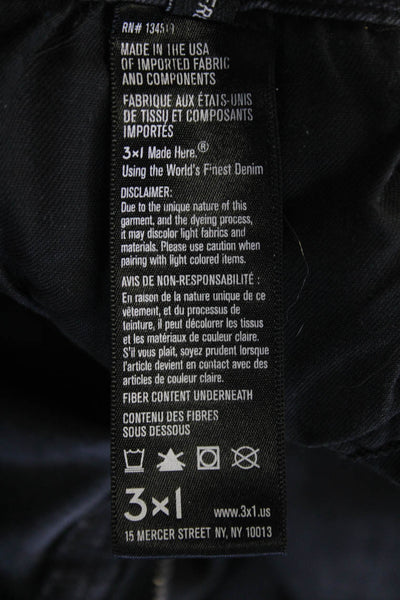 3x1 NYC Womens Cotton Mid Rise Five Pocket Casual Skinny Jeans Black Size 27