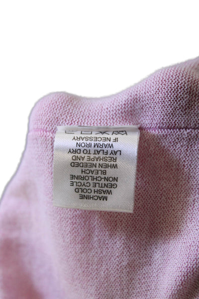 Raffi Womens Long Sleeve Button Front V Neck Cardigan Sweater Pink Size Medium