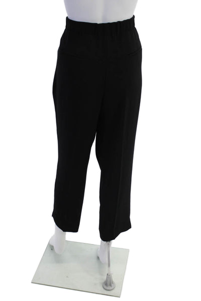 J Crew Womens Zippered Mid-Rise Stretch Dress Pants Solid Black Size 8
