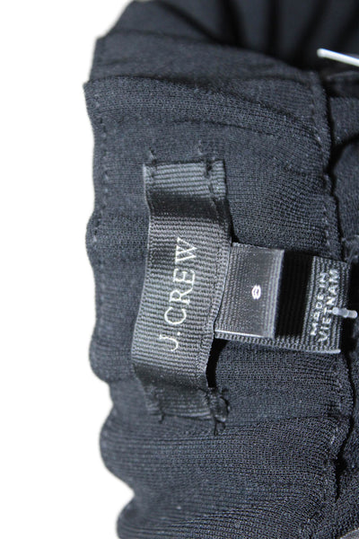 J Crew Womens Zippered Mid-Rise Stretch Dress Pants Solid Black Size 8