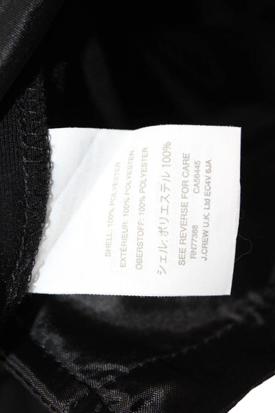 J Crew Womens Zippered Mid-Rise Stretch Dress Pants Solid Black Size 8