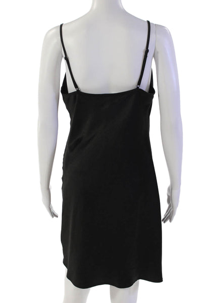 Endless Rose Womens Textured Spaghetti Strap Sleek Dress Black Size M
