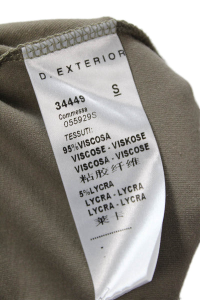 D. Exterior Womens Sleeveless Cowl Neck Blouse Beige Size S
