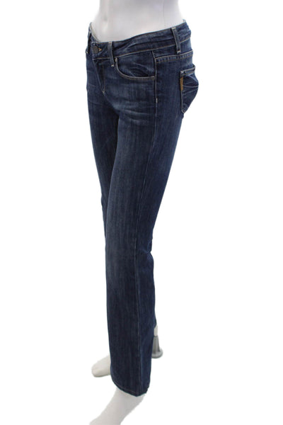 Paige Womens Cotton Dark Wash Five Pocket Low-Rise Bootcut Jeans Blue Size 26