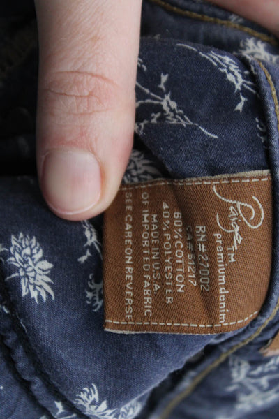 Paige Womens Cotton Dark Wash Five Pocket Low-Rise Bootcut Jeans Blue Size 26