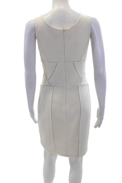 Robert Rodriguez Black Label Womens Scoop Neck Paneled Pencil Dress White Size 6
