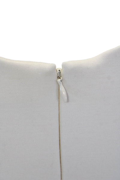 Robert Rodriguez Black Label Womens Scoop Neck Paneled Pencil Dress White Size 6