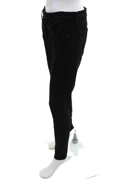 AG Adriano Goldschmied Womens Cotton Mid Rise Skinny Jeans Black Size 29
