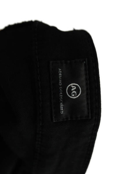 AG Adriano Goldschmied Womens Cotton Mid Rise Skinny Jeans Black Size 29