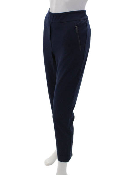 J. Mclaughlin Womens Stretch Mid-Rise Casual Tapered Pants Blue Size 2