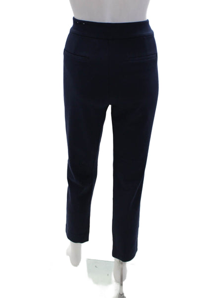 J. Mclaughlin Womens Stretch Mid-Rise Casual Tapered Pants Blue Size 2