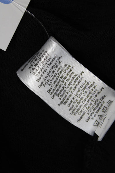 Nation LTD Womens Puffy Short Sleeves Tee Shirt Black Cotton Size Medium