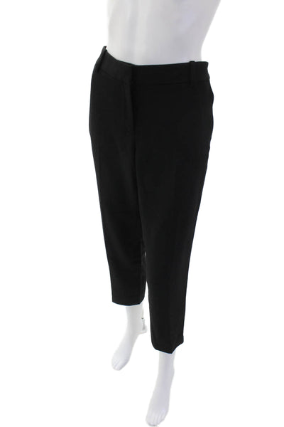 J Crew Womens Creased Slim Leg City Fit Dress Pants Black Wool Size 6
