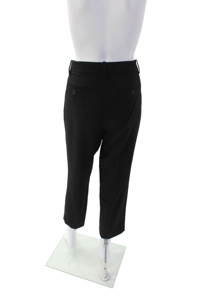J Crew Womens Creased Slim Leg City Fit Dress Pants Black Wool Size 6