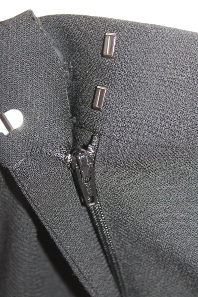 J Crew Womens Creased Slim Leg City Fit Dress Pants Black Wool Size 6