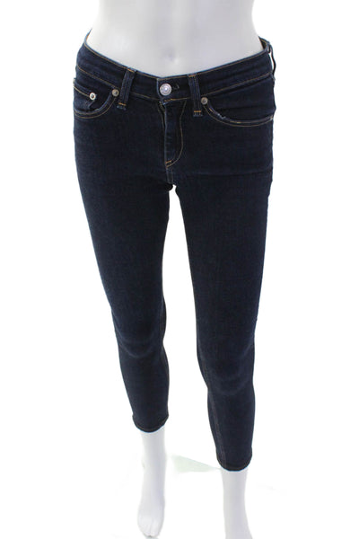 Rag & Bone Jean Womens High Rise Skinny Leg Heritage Wash Jeans Blue Size 25