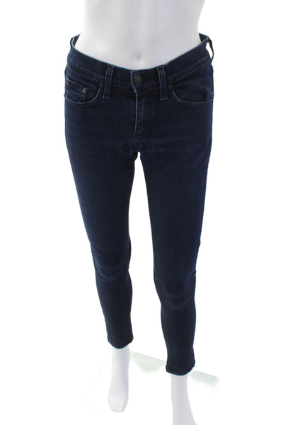 Rag & Bone Jean Womens High Rise Skinny Leg Jeans Indigo Blue Cotton Size 25