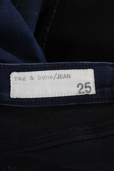 Rag & Bone Jean Womens High Rise Skinny Leg Jeans Indigo Blue Cotton Size 25