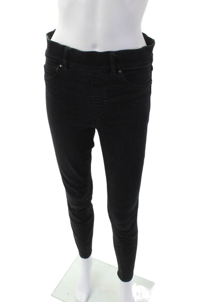 Spanx Womens High Waisted Lined Slim Leg Casual Pants Black Size S