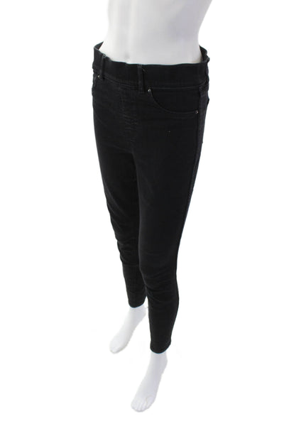 Spanx Womens High Waisted Lined Slim Leg Casual Pants Black Size S