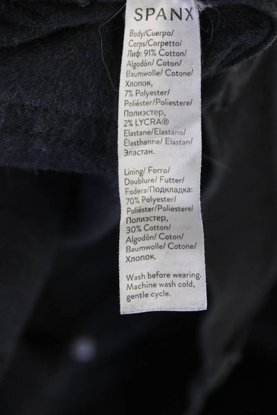 Spanx Womens High Waisted Lined Slim Leg Casual Pants Black Size S