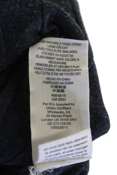 We The Free Womens Cotton Long Sleeve V-neck Button Lined Top Gray Size XS