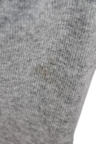 Autumn Cashmere Girls Jeweled Crew Neck Knit Pullover Sweater Gray Size 12