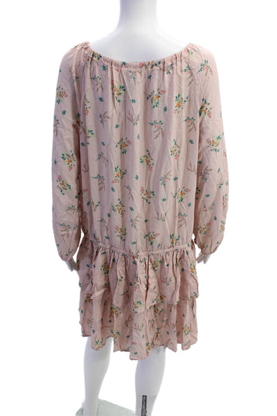 Velvet by Graham & Spencer Womns Floral Print V-Neck Tunic Dress Pink Size XL