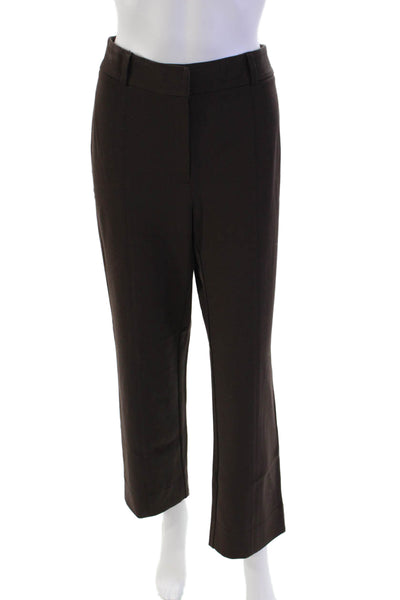 J. Mclaughlin Womens Zippered High-Waisted Tapered Pants Brown Size 6